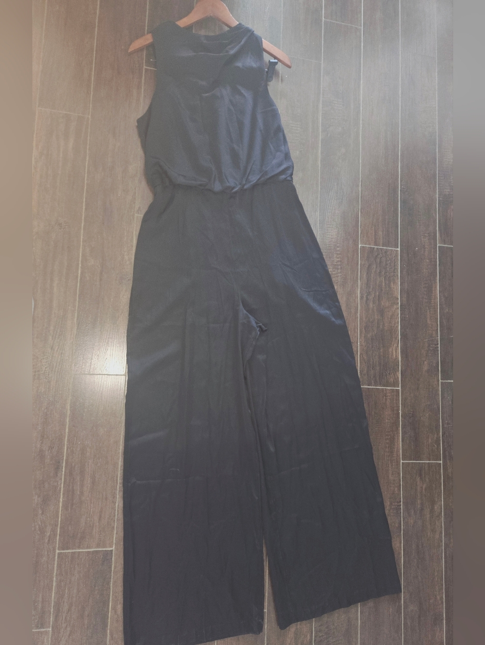 Abercrombie & Fitch Black Sleeveless Wide-Leg Jumpsuit Size L NWT - Picture 14 of 16